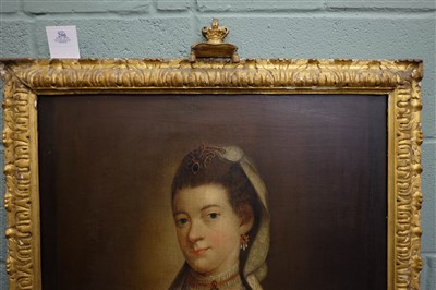 Lot 206 - English School. Study of Queen Charlotte, mid 18th century