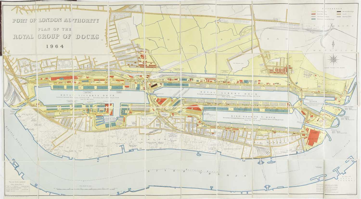 Lot 76 - London. Royal Dockyard map, 1964