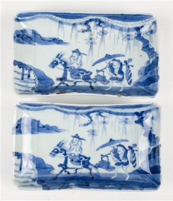 Lot 106 - Oriental ceramics. A 19th century Chinese blue and white dish and other items