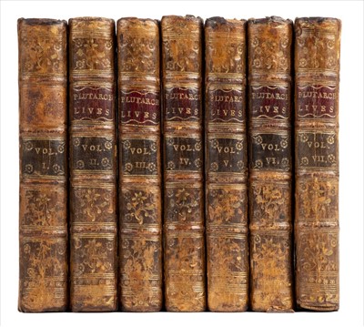 Lot 573 - Newbery (J., publisher). Plutarch's Lives, abridged from the original Greek, 7 volumes, 1762
