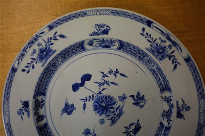 Lot 75 - Chargers. Two 18th century Chinese porcelain chargers