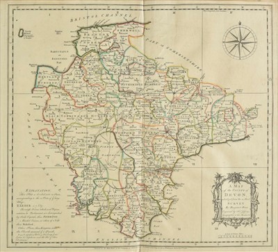 Lot 21 - Devon. Donn (Benjamin), A Map of the County of Devon, 1765