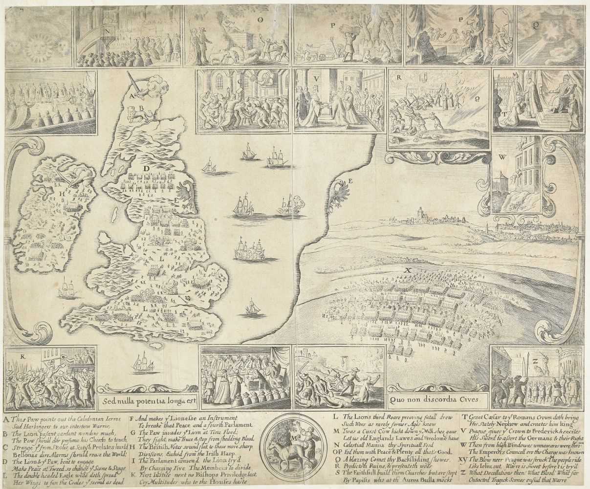Lot 22 - British Isles. Hollar (Wenceslaus), Untitled map, circa 1682