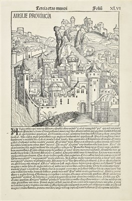Lot 107 - Schedel (Hartman). Anglie Provincia, [1493]