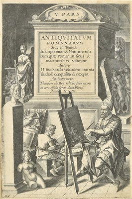 Lot 357 - Boissard (Jean). [IIII. (- VI.) Pars antiquitatum Romanarum, Frankfurt, 1598-1602]