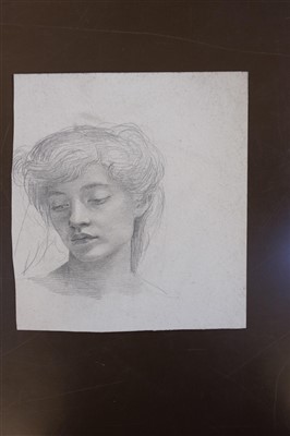 Lot 288 - De Morgan (Evelyn, 1855-1919). Head of a young woman