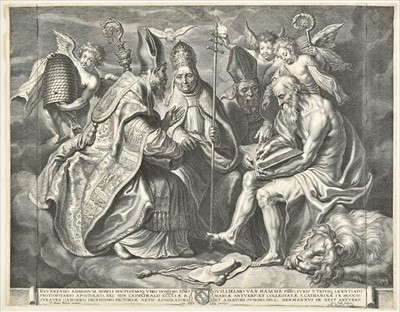 Lot 306 - Galle (Cornelis, the Elder, 1576 - 1656). Four Fathers of the Church (after Peter Paul Rubens)