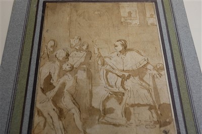 Lot 228 - Attributed to Taddeo Zuccaro (1529-1566). Interior Scene