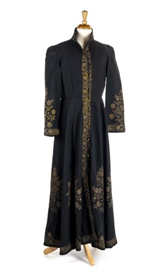 Lot 151 - Embroidered coat. A long coat with metallic embroidery, early 20th century