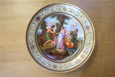 Lot 71 - Dish. A late 19th century Continental porcelain dish in the Meissen style