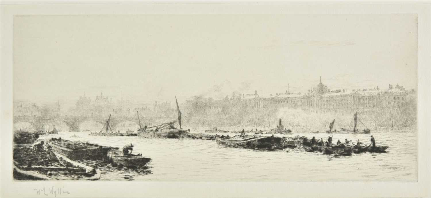 Lot 450 - Wyllie (William Lionel, 1851-1931). Pool of London & St Pauls drypoint etching