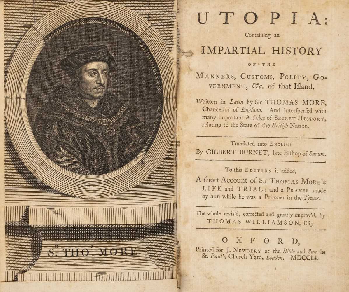 Lot 369 - More (Thomas). Utopia: Containing an Impartial History of the Manners..., Oxford, 1751
