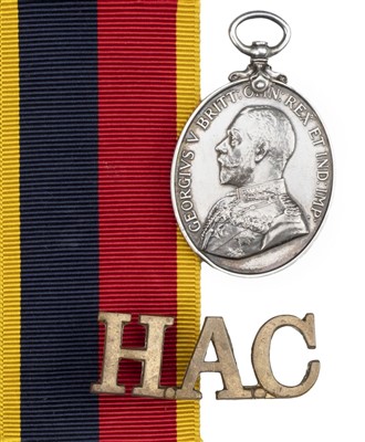 Lot 222 - Territorial Force Efficiency Medal. Private H.E. Fuller, Honourable Artillery Company
