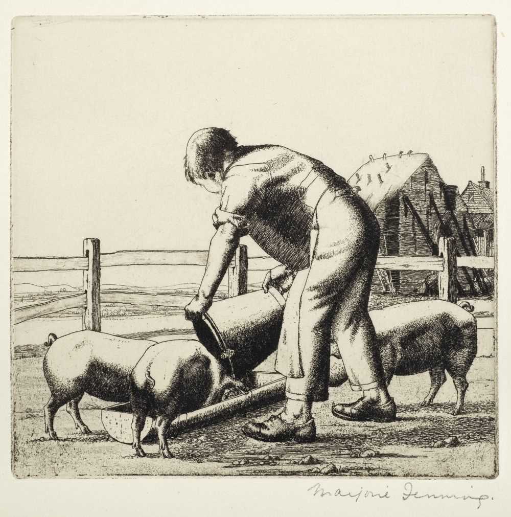 Lot 438 - Holmes (Marjorie, née Fenning, 1907-1992). 2 etchings, each signed in pencil