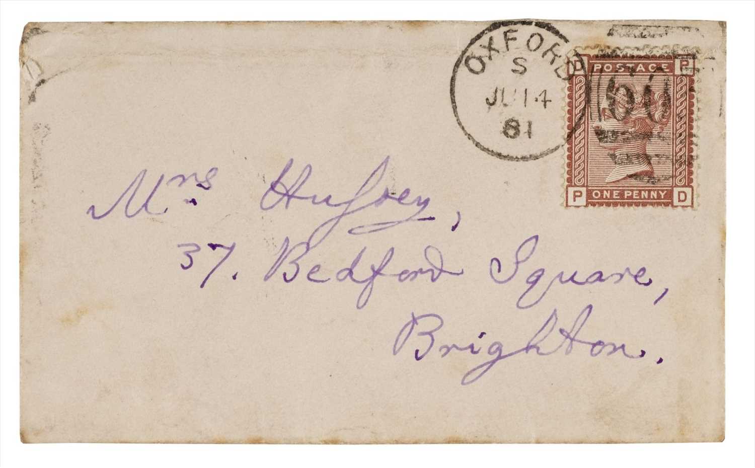 Lot 607 - Dodgson (Charles Lutwidge, 1832-1898). Autograph envelope