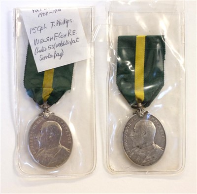 Lot 219 - Territorial Force Efficiency Medals (Royal Engineers)