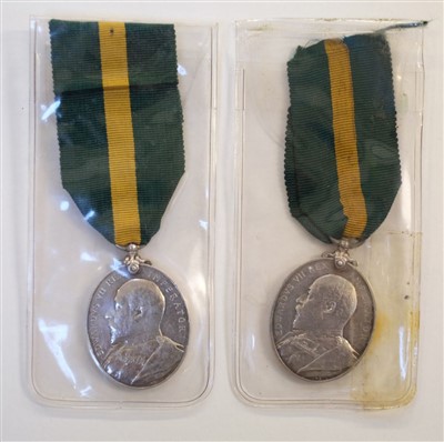 Lot 221 - Territorial Force Efficiency Medals (Yorkshire Regiment)