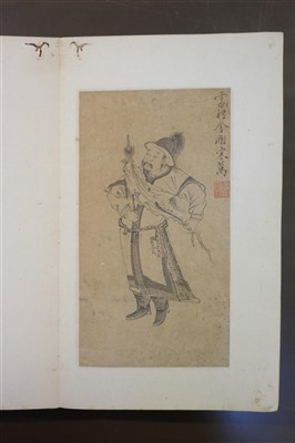 Lot 334 - Water Margin. Two Chinese Qing period volumes of woodblock prints, circa 1800