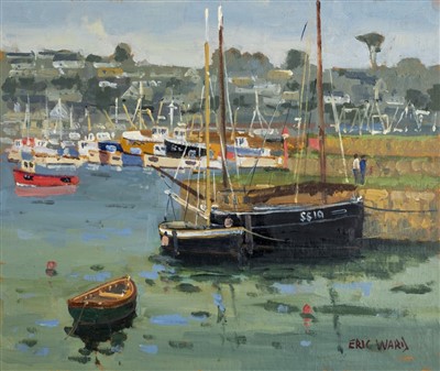 Lot 388 - Ward (Eric, 1945-). Newlyn Old Harbour, oil on board