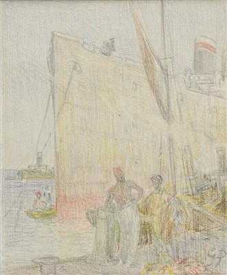 Lot 420 - Philpot, (Glynn, Warren, 1884-1937), Sailors on the quayside