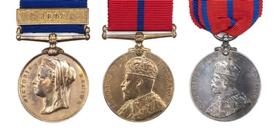 Lot 211 - Police medals. A group of 3 medals to PC F. Allen