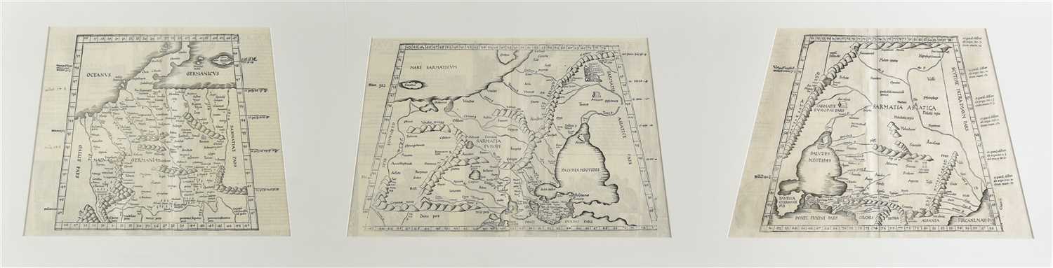 Lot 52 - Fries (Lorenz). Three woodblock maps of central Europe, circa 1535