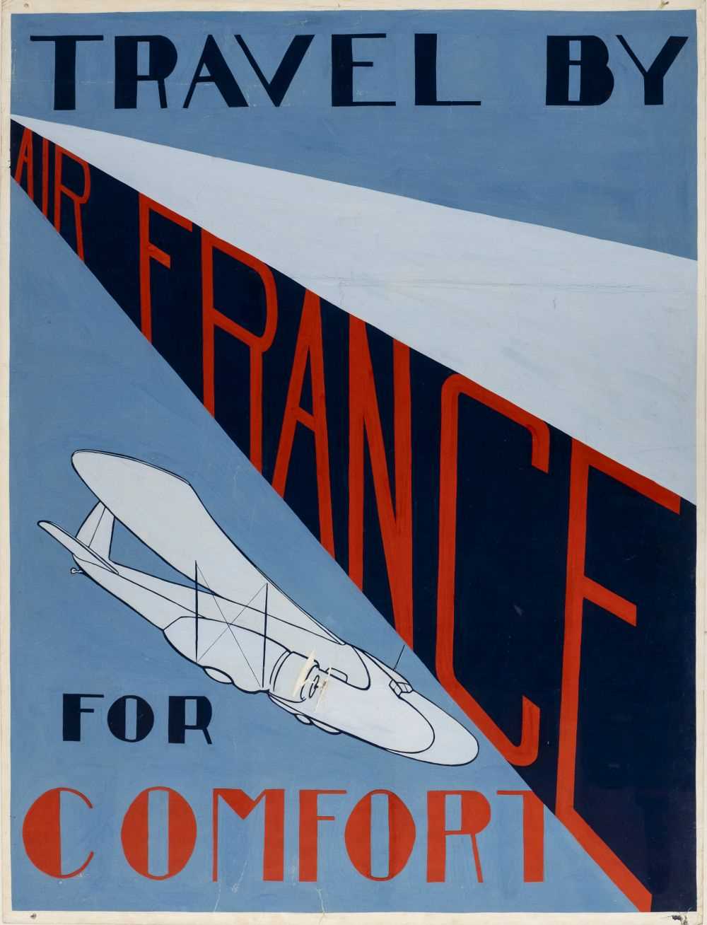 Lot 40 - Air France ‘Travel for Comfort’. Original poster artwork, c. 1930s