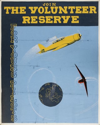 Lot 166 - WWII RAF ‘The Volunteer Reserve’. Original poster artwork, c. 1939