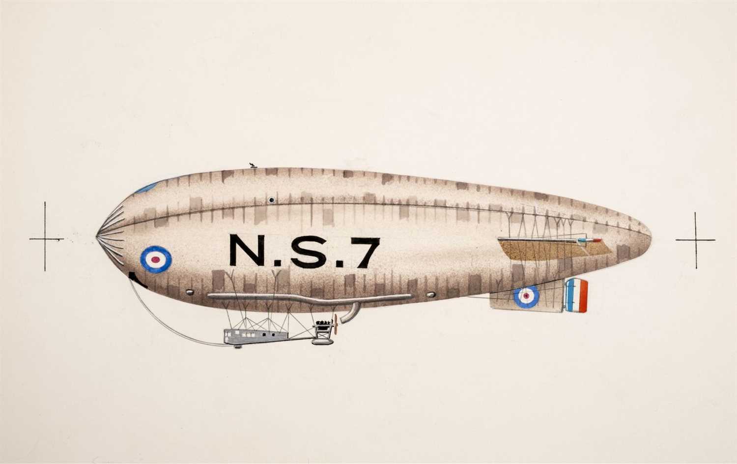 Lot 42 - Airships, Rigid & Non-Rigid Dirigibles, 1900-1914. A group of original artwork illustrations