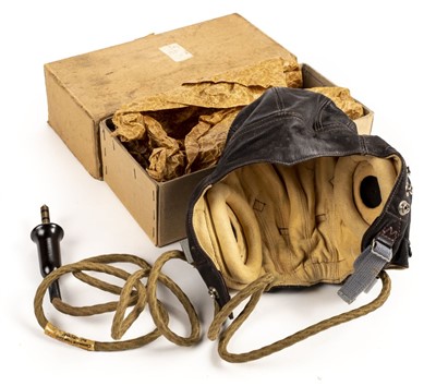 Lot 124 - Post WWII RAF Flying Helmet. A fine unused boxed old stock C-Type flying helmet, dated 1952