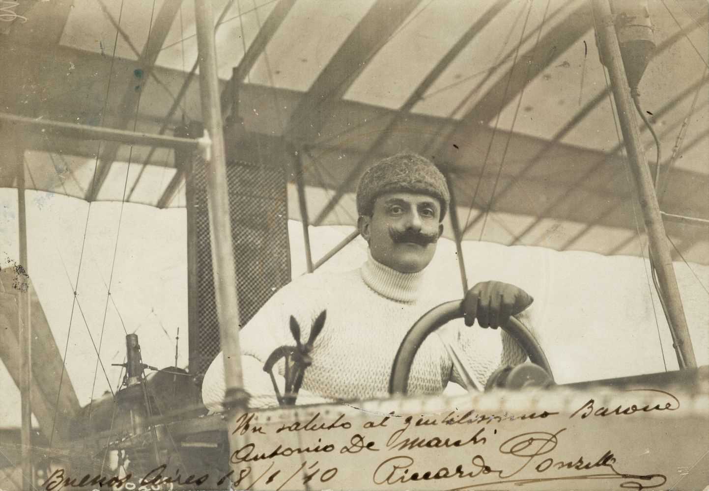 Lot 87 - Early Aviation. Pioneer Aviator signed framed photograph, 1910