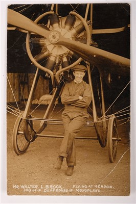 Lot 87 - Early Aviation. Pioneer Aviator signed framed photograph, 1910