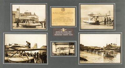 Lot 136 - RAF High Speed Flight Schneider Trophy Race. 1927, a montage of original photographs