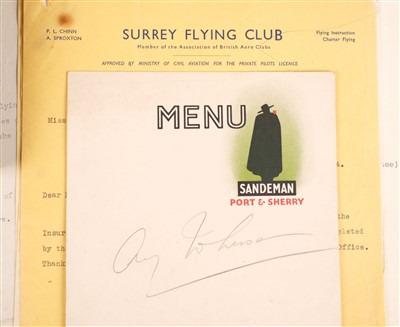 Lot 43 - Amy Johnson & Flying Club memorabilia. Circa 1930s-1940