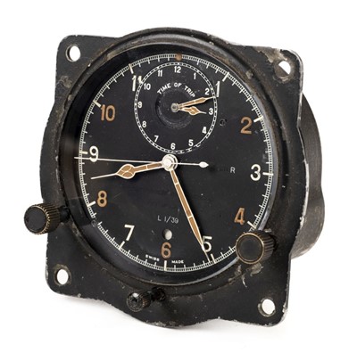 Lot 109 - Instrument board chronometer. Circa 1939, Jaeger patent by S. Smith & Co for Air Ministry