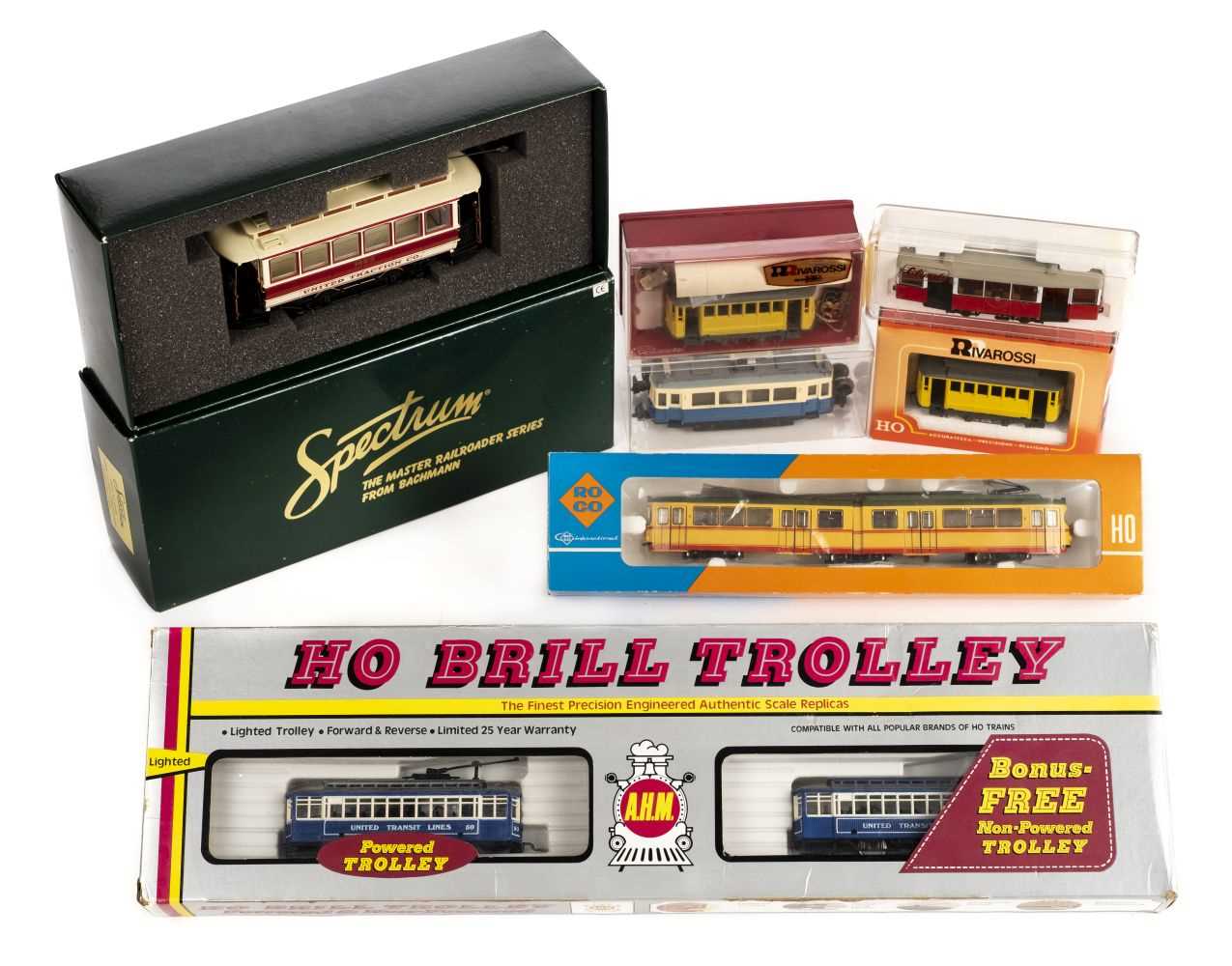Lot 9 - Trams. A collection of powered tram car models