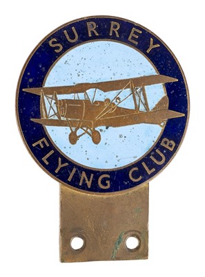 Lot 90 - Flying Club Car Badges, two rare Aero Club badges c.1930-40s