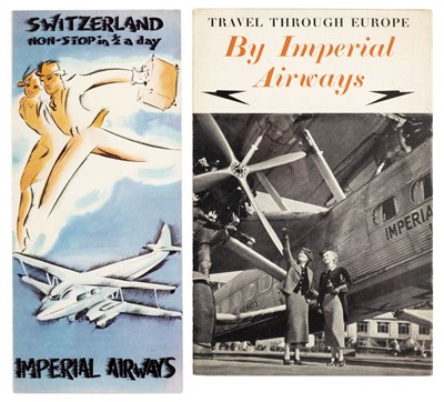 Lot 72 - Civil Aviation - Imperial Airways. A collection of photographs and sales notices