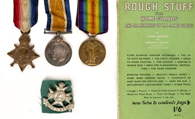 Lot 227 - WWI. A group of 3 to Private S. Duffield, Notts & Derby Regiment