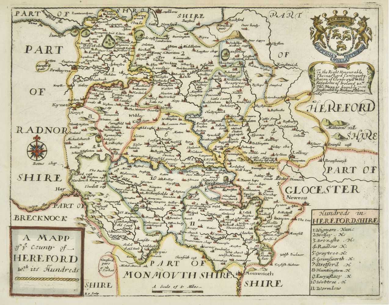 Lot 61 - Herefordshire. A collection of twenty-eight maps, 17th - 19th century