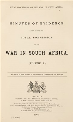 Lot 336 - Second Boer War. Report of His Majesty's Commissioners, 4 volumes, HMSO, 1903