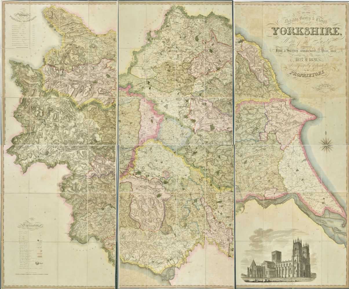 Lot 137 - Yorkshire. Teesdale (Henry & Stocking C.), Large scale map of Yorkshire, 1828