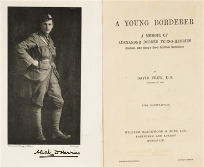 Lot 326 - Frew (David). The Young Borderer, A Memoir of Alexander Dobrée Young-Herries, 1928