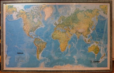 Lot 162 - World. Weltkarte. Condor die Ferienflieger der Lufthansa, circa 1975