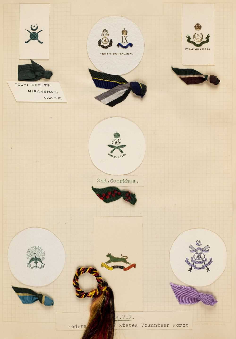 Lot 347 - Military Ribbons. A group of 4 albums of military ribbons, 20th c.
