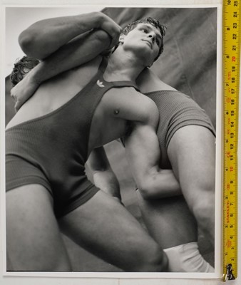 Lot 89 - Weber (Bruce, 1946-). Bill Scherr and Jim Scherr, wrestling, press print photograph, c. 1983