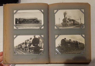 Lot 813 - Railways. 3 albums of postcards & photos, 20th c.