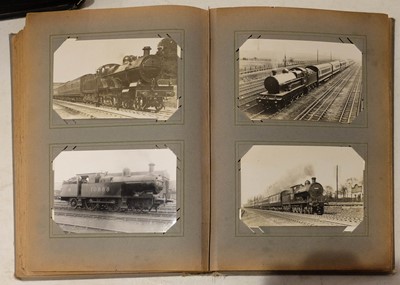 Lot 813 - Railways. 3 albums of postcards & photos, 20th c.