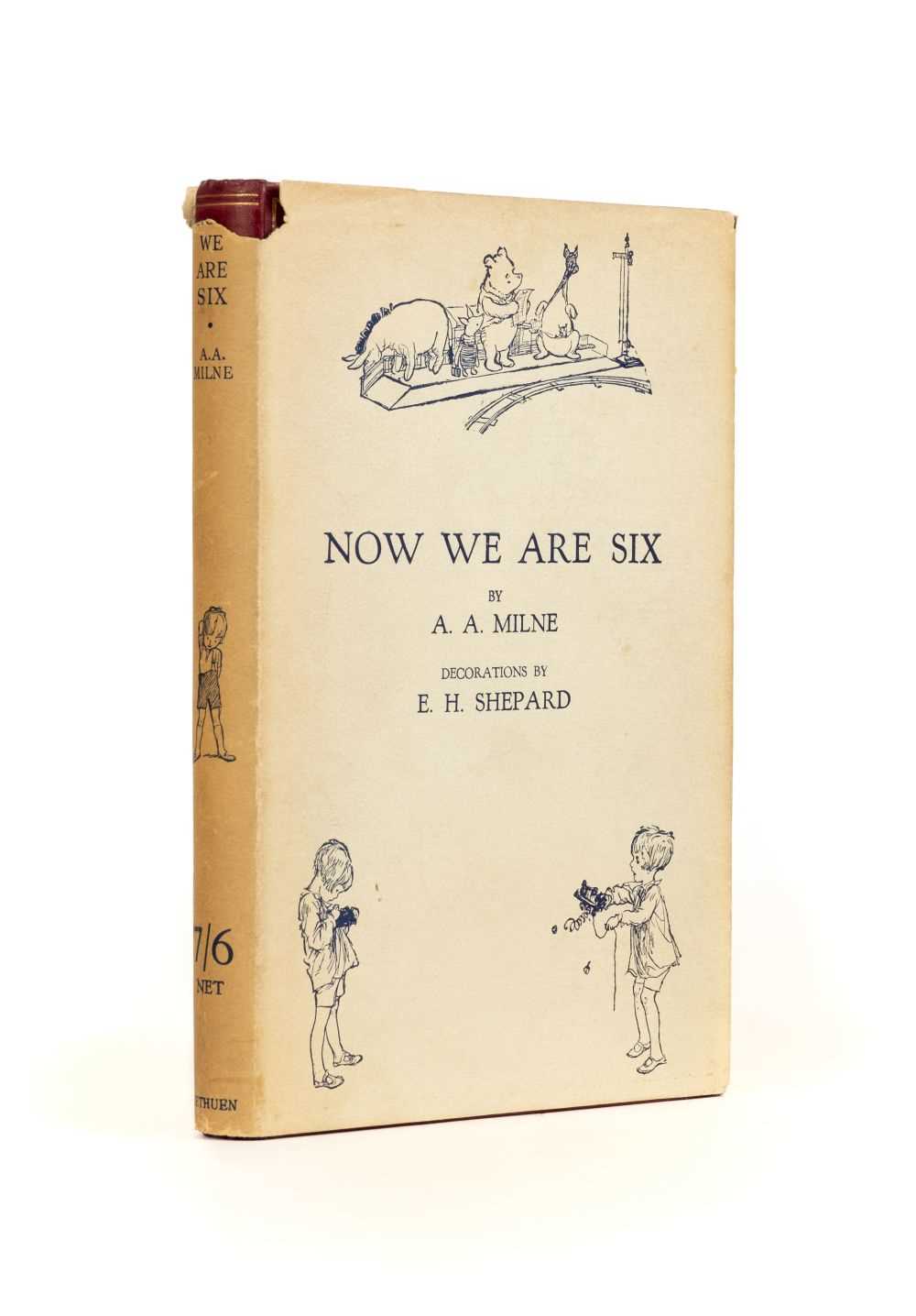 Lot 635 - Milne (A. A.). Now We Are Six, with Decorations by Ernest H. Shepard, 1927