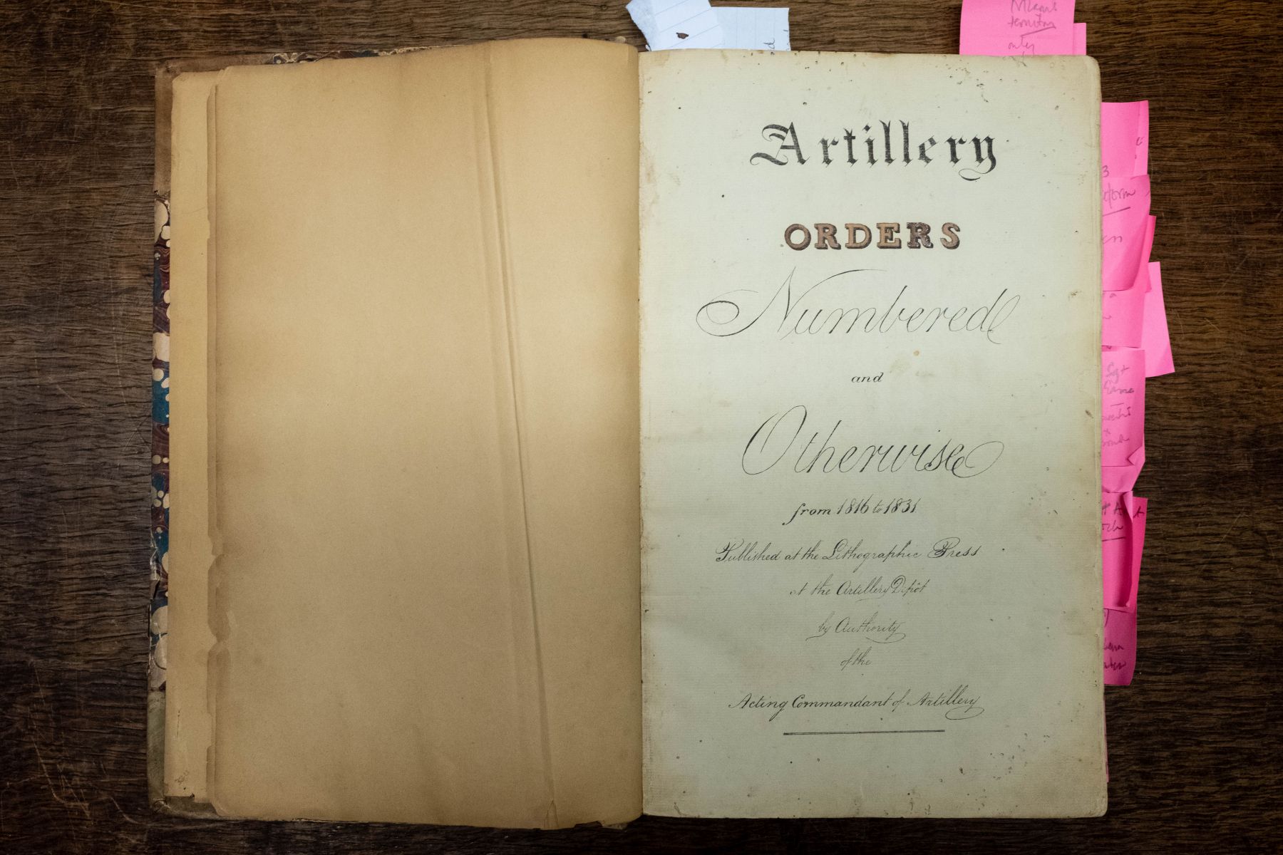 East India Company. Artillery Orders from 1816 to 1831 [Madras, c.1831 ...